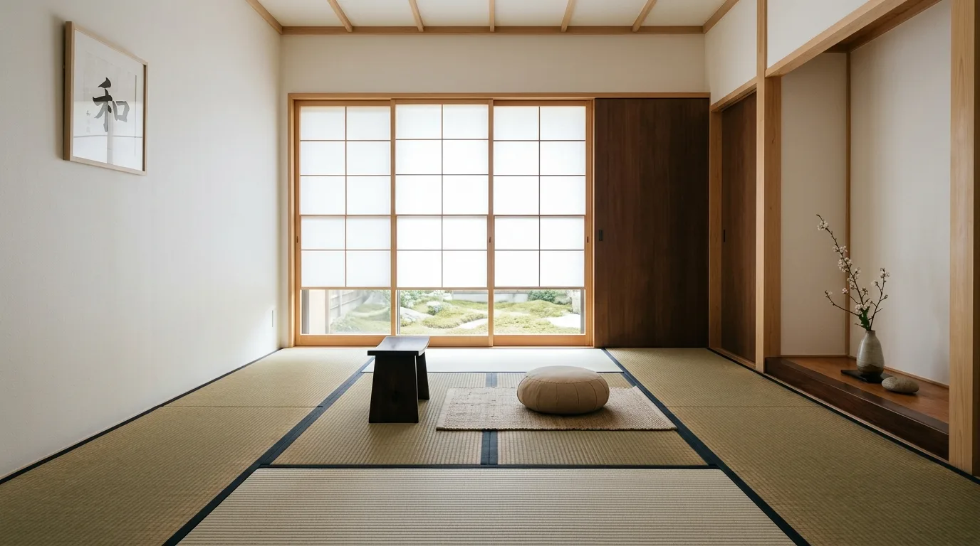 Keep the palette soft and low contrast throughout the space inspiration for a meditation space.